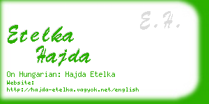etelka hajda business card